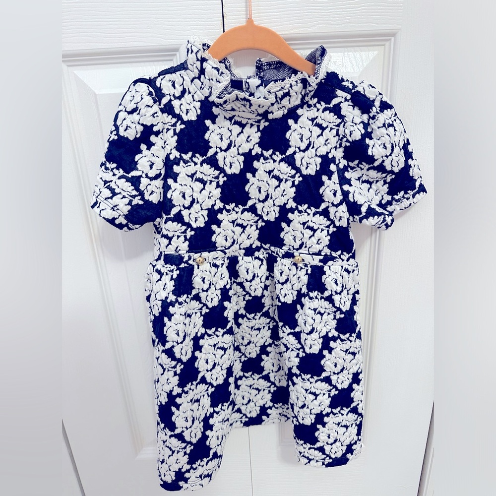 Janie and Jack Navy & White Dress